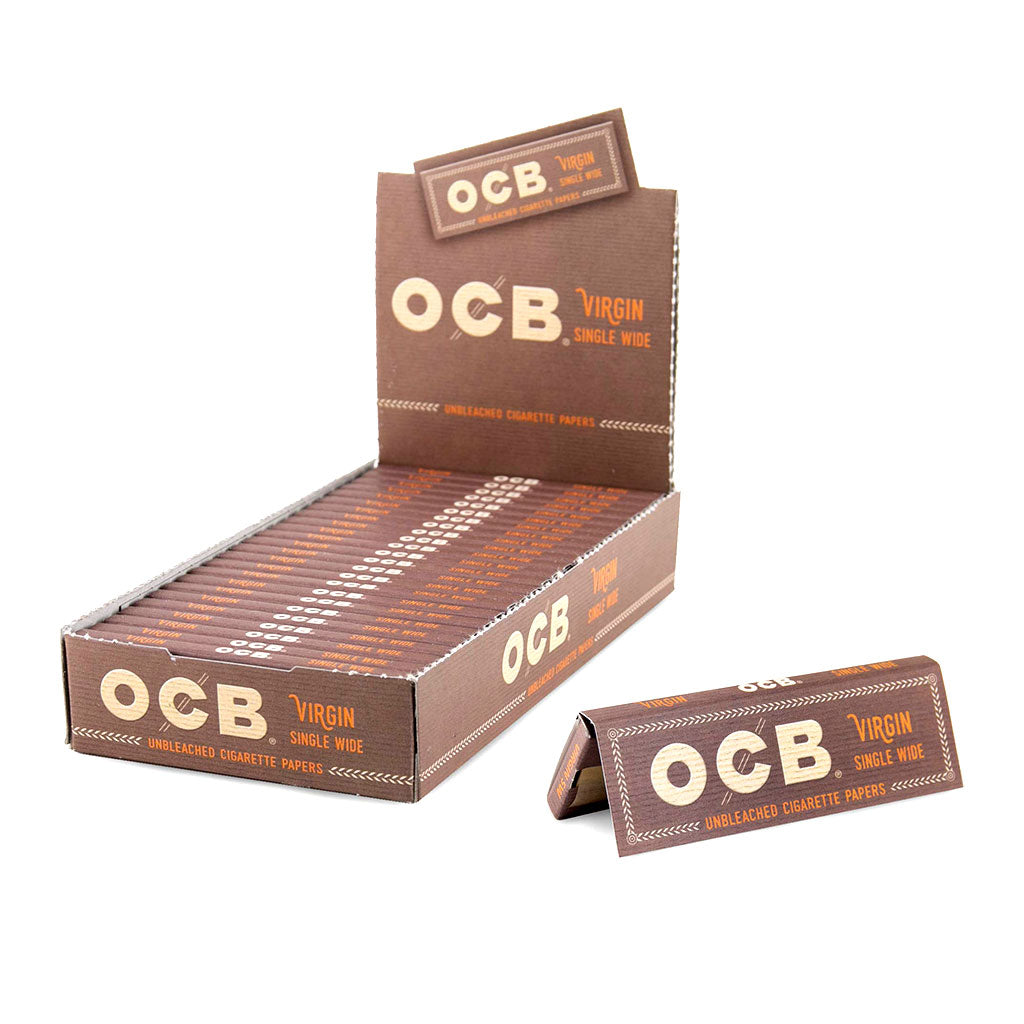 Filtres OCB Non Blanchis - 18x60mm - Papier Perforé Naturel - 25 X 50 Feuilles