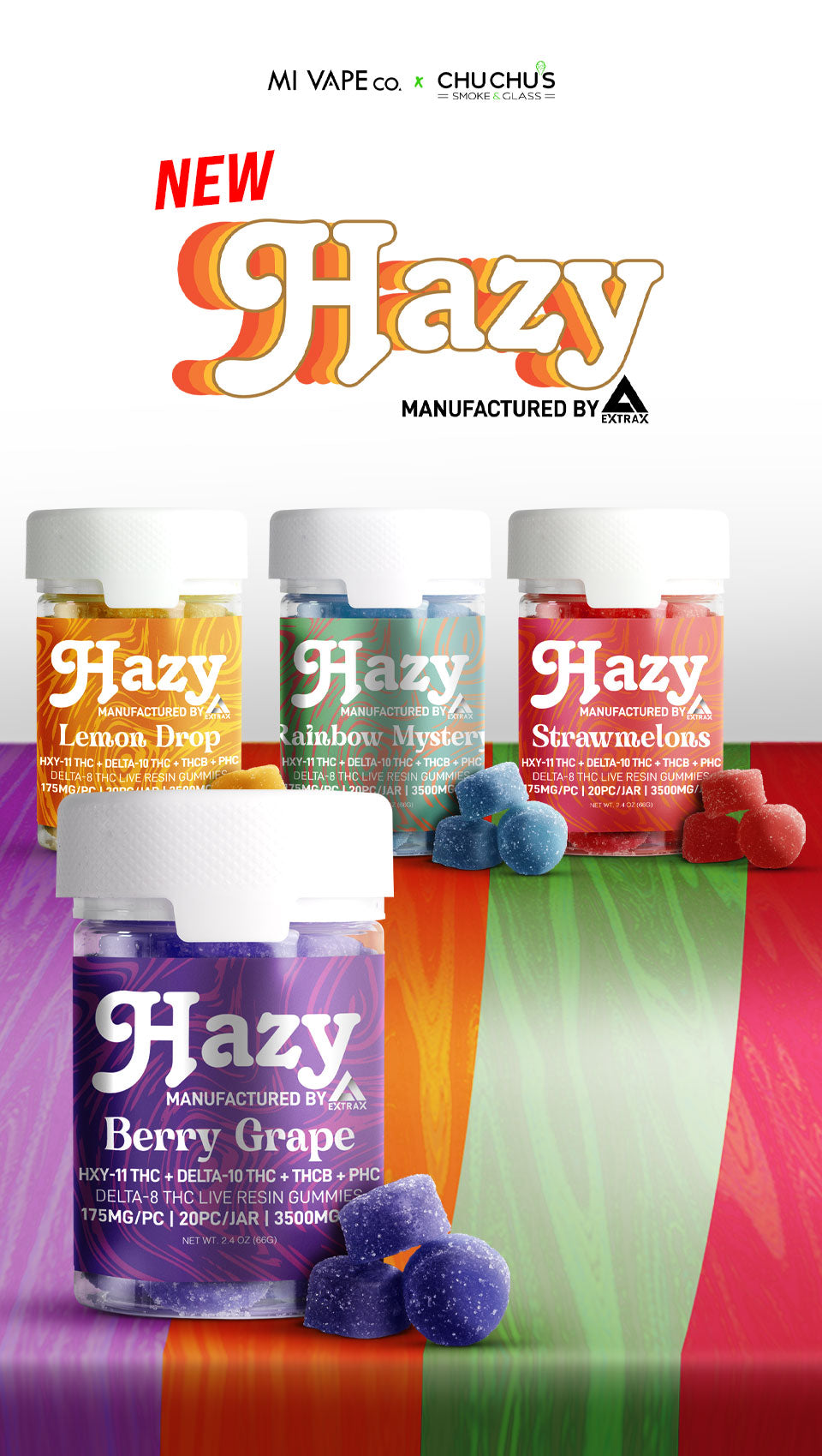 hazy extrax delta blend gummies image banner