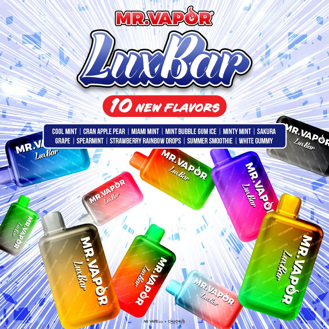 mivapeco mr vapor luxbar new flavors 5000 puffs