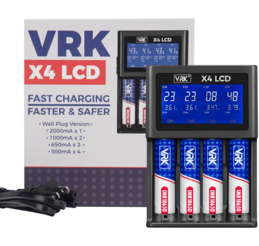 VRK - X4 LCD Lighting Fast Charger - MI VAPE CO 