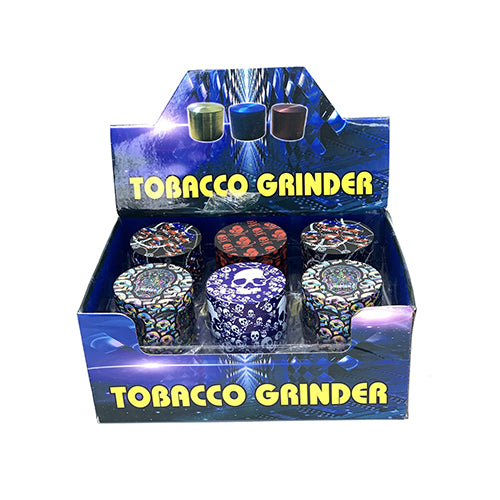 50MM Tobacco Grinder W/ Skull Design - MI VAPE CO 