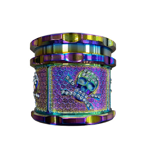 61mm Rainbow Grinder With Skull - MI VAPE CO 