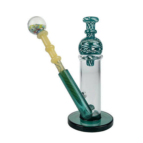 Glass - Glass Carb Cap with Glass Stand and Glass Tool - MI VAPE CO 
