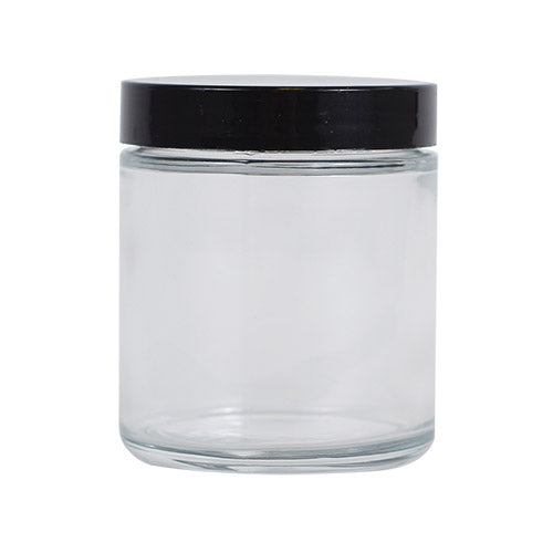 Glass - Glass Jar w Plastic Lid 4oz - MI VAPE CO 