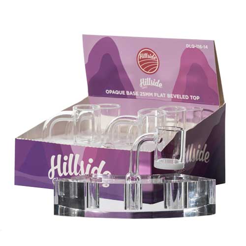 Hillside Glass - Opaque Base 25mm Flat Beveled Top Banger
