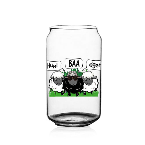 Huni Badger - BaaBaa Libbey 16oz Can Glass