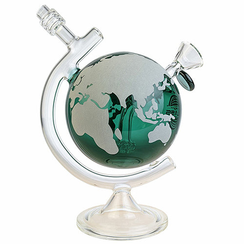 On Point Glass - 8" Glow In The Dark World Globe Water Pipe Box Set