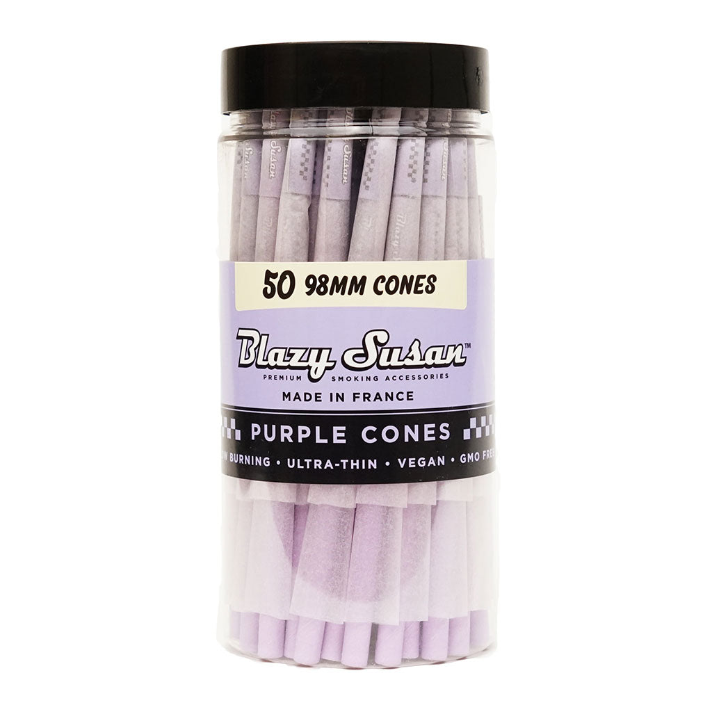 Blazy Susan - Purple 98mm Cones (50ct Jar)