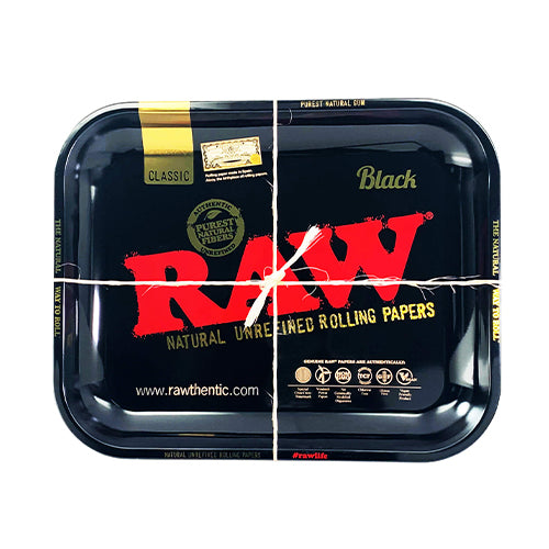 RAW - Black Metal Rolling Tray - MI VAPE CO 