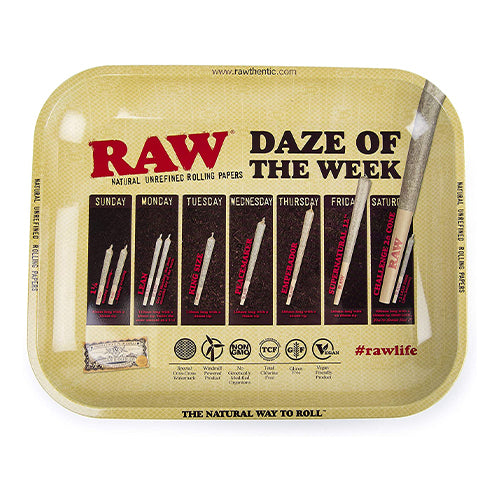 RAW - Daze Of The Week Rolling Tray - MI VAPE CO 