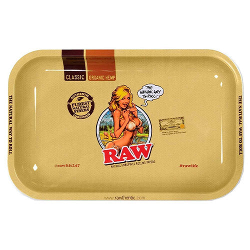RAW - Rolling Tray New Girl - MI VAPE CO 