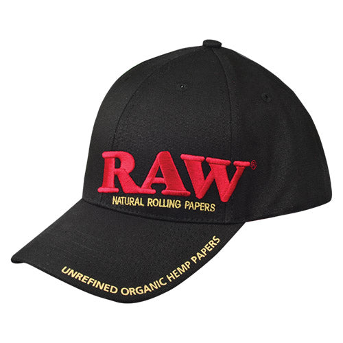 Raw Apparel - Raw Black Curved Bill Adj. Hat w/ Poker - MI VAPE CO 