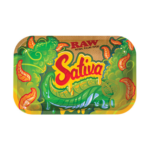 Raw Sativa Rolling Tray - MI VAPE CO 