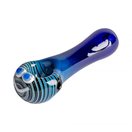 Red Eye Glass - 3" Happy Face Hand Pipe - MI VAPE CO 