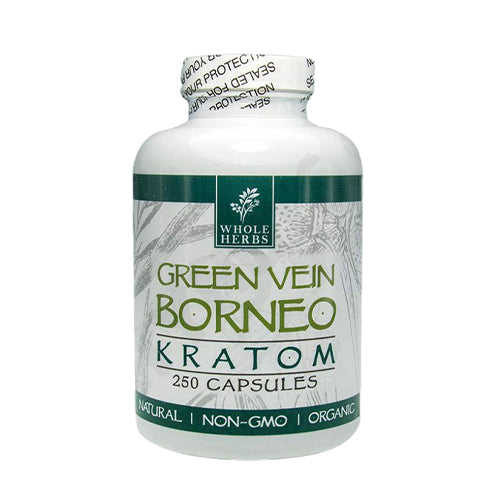 Whole Herbs - Kratom Green Vein Borneo Capsules - MI VAPE CO 
