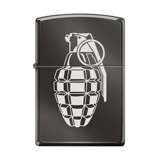 Zippo Lighter - Grenade Black Ice