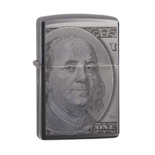 Zippo Lighter - "It's all about the Benjamin's, baby" Black Ice