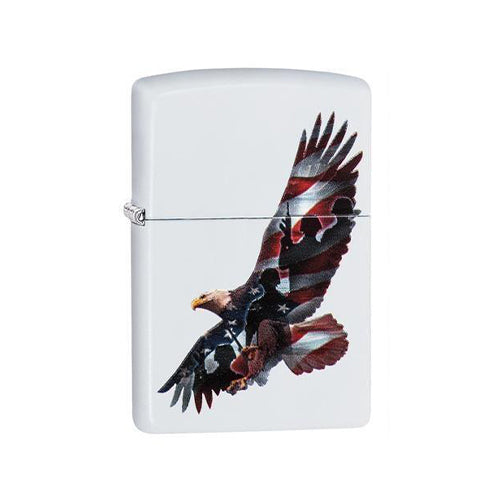 Zippo Lighter - Eagle White Matte