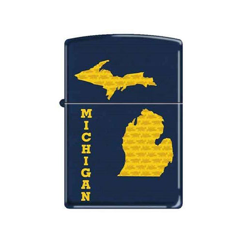 Zippo Lighter - State of Michigan Blue Matte