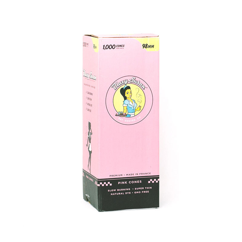 Blazy Susan Pink Cones - 98mm 1000ct Box - MI VAPE CO 