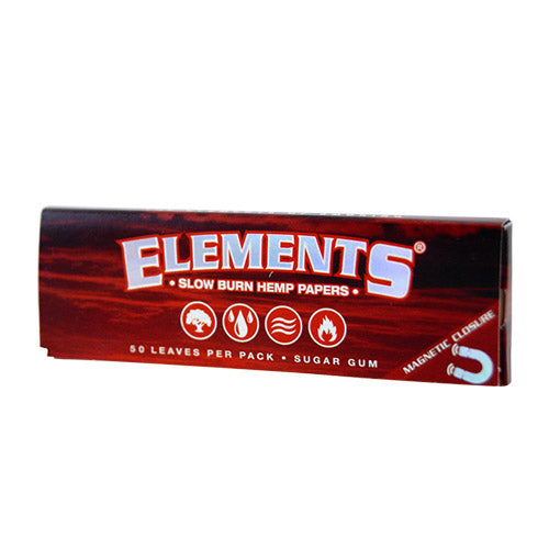 Element - 1 1/4 Red Rolling Papers 50 Leaves - MI VAPE CO 
