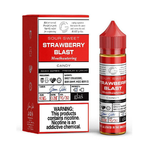 Glas Basix E-Liquid - Strawberry Blast - MI VAPE CO 