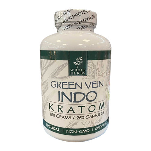 Whole Herbs - Kratom Green Vein Indo Capsules - MI VAPE CO 
